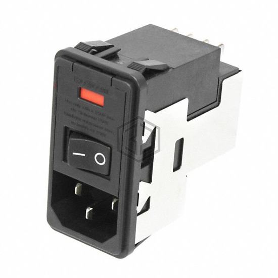 7-6609107-0 - TE Connectivity Corcom Filters - Power Entry Connectors - Inlets, Outlets, Modules