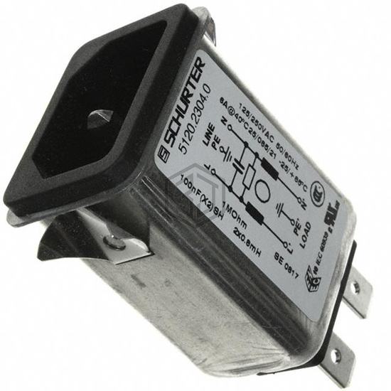 5120.2304.0 - SCHURTER Inc. - Power Entry Connectors - Inlets, Outlets, Modules