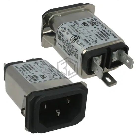 1EAS1 - TE Connectivity Corcom Filters - Power Entry Connectors - Inlets, Outlets, Modules