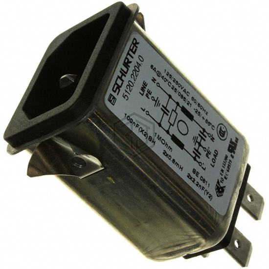 5120.2204.0 - SCHURTER Inc. - Power Entry Connectors - Inlets, Outlets, Modules