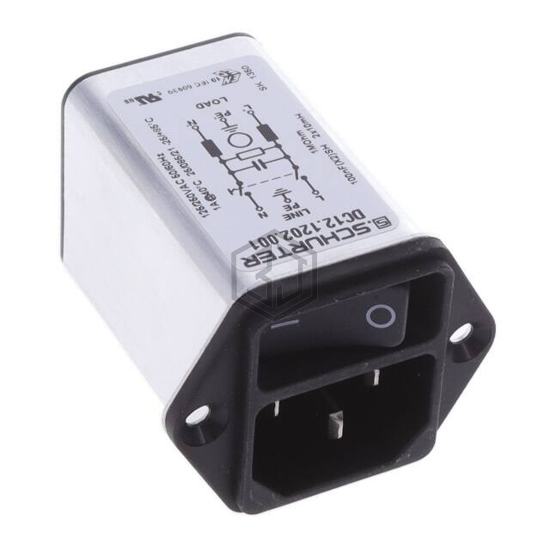 DC12.1202.001 - SCHURTER Inc. - Power Entry Connectors - Inlets, Outlets, Modules