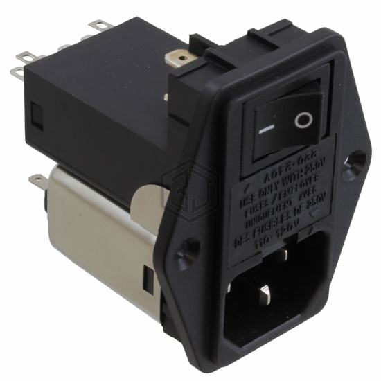 03SB3SM - Delta Electronics - Power Entry Connectors - Inlets, Outlets, Modules