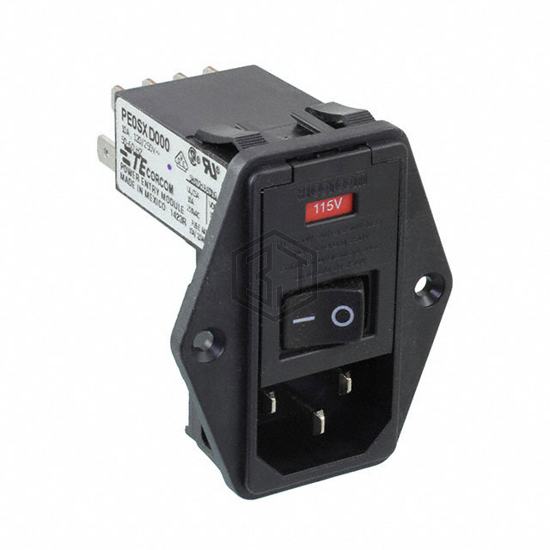 7-6609955-6 - TE Connectivity Corcom Filters - Power Entry Connectors - Inlets, Outlets, Modules