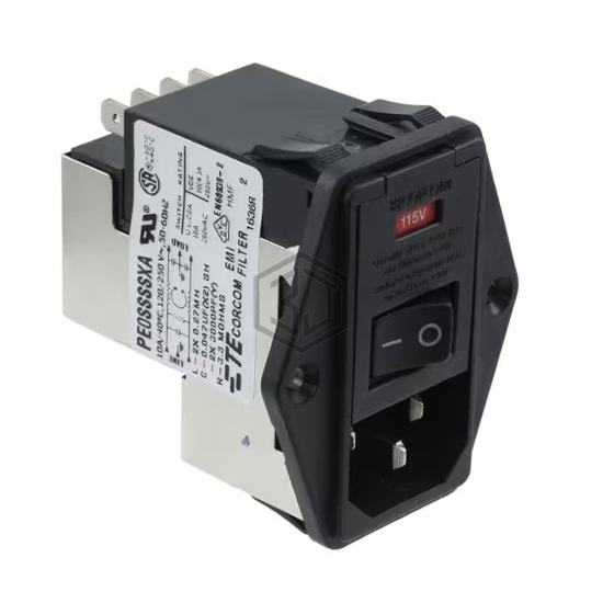 PE0SSSSXA - TE Connectivity Corcom Filters - Power Entry Connectors - Inlets, Outlets, Modules