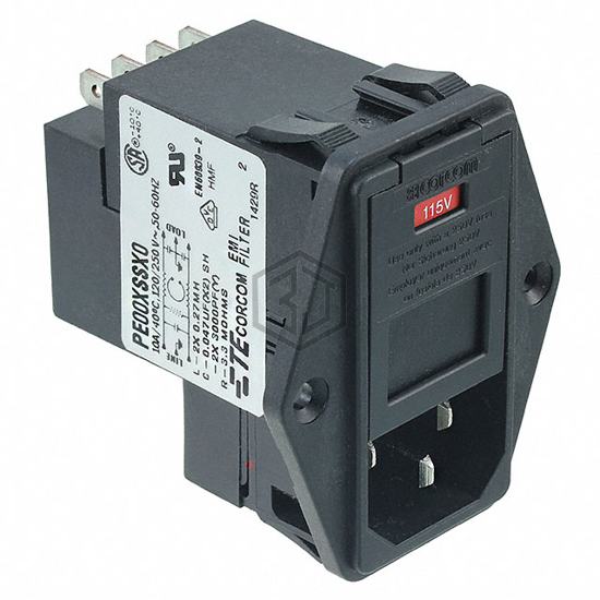 5-6609930-9 - TE Connectivity Corcom Filters - Power Entry Connectors - Inlets, Outlets, Modules