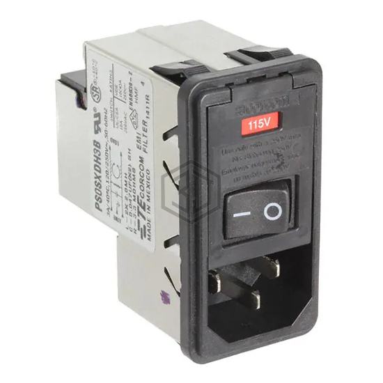 3-6609951-8 - TE Connectivity Corcom Filters - Power Entry Connectors - Inlets, Outlets, Modules