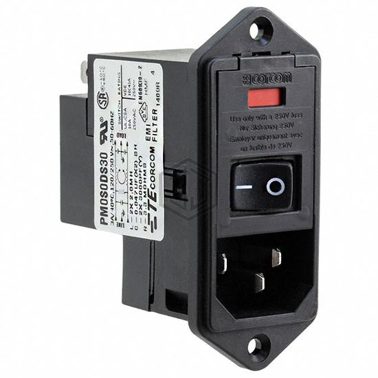 8-6609940-5 - TE Connectivity Corcom Filters - Power Entry Connectors - Inlets, Outlets, Modules