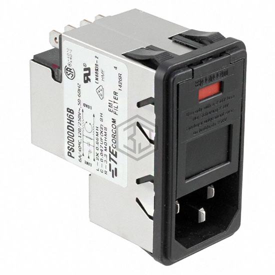 4-6609952-3 - TE Connectivity Corcom Filters - Power Entry Connectors - Inlets, Outlets, Modules