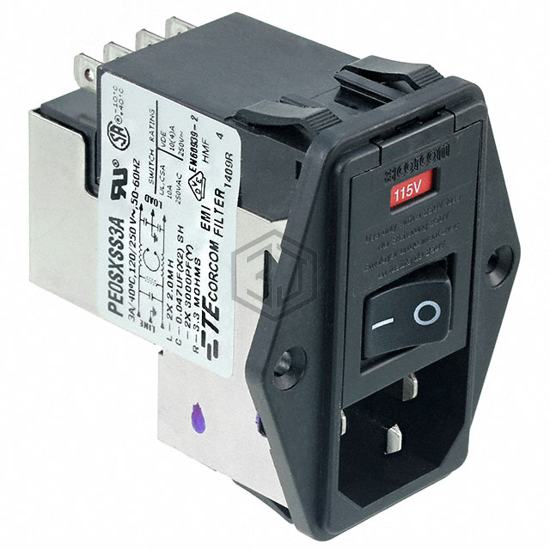1-6609104-2 - TE Connectivity Corcom Filters - Power Entry Connectors - Inlets, Outlets, Modules