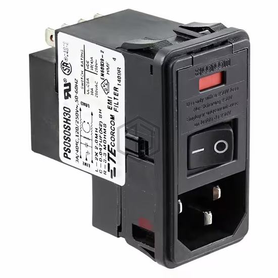 PS0S0SH30 - TE Connectivity Corcom Filters - Power Entry Connectors - Inlets, Outlets, Modules