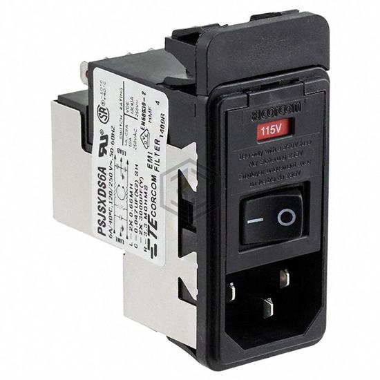 1-6609946-1 - TE Connectivity Corcom Filters - Power Entry Connectors - Inlets, Outlets, Modules