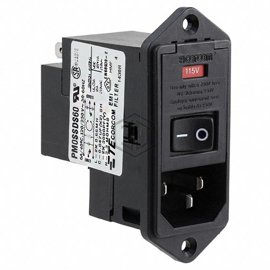 9-6609939-4 - TE Connectivity Corcom Filters - Power Entry Connectors - Inlets, Outlets, Modules