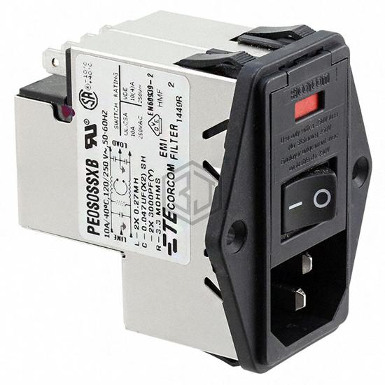 2-6609104-2 - TE Connectivity Corcom Filters - Power Entry Connectors - Inlets, Outlets, Modules