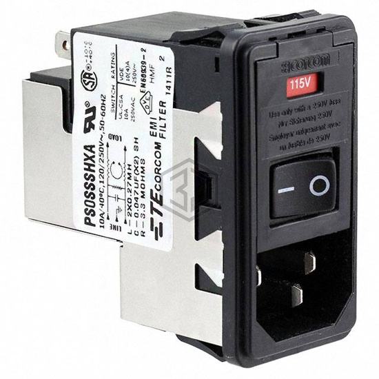 2-6609106-1 - TE Connectivity Corcom Filters - Power Entry Connectors - Inlets, Outlets, Modules