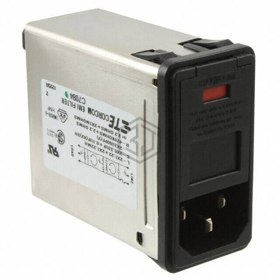 PS000SM6E - TE Connectivity Corcom Filters - Power Entry Connectors - Inlets, Outlets, Modules