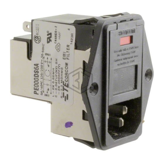 8-6609930-3 - TE Connectivity Corcom Filters - Power Entry Connectors - Inlets, Outlets, Modules