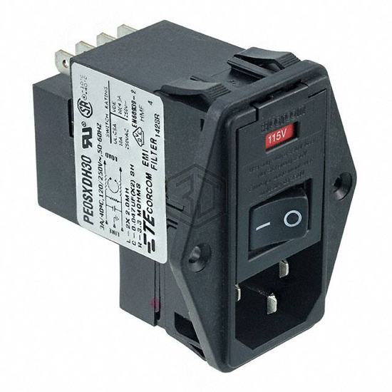 1-6609929-0 - TE Connectivity Corcom Filters - Power Entry Connectors - Inlets, Outlets, Modules