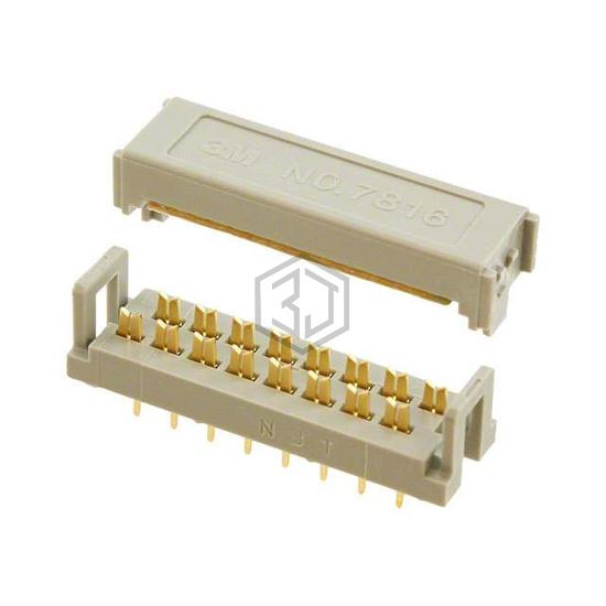 7816-0000PR - 3M - Rectangular Connectors - Board In, Direct Wire to Board