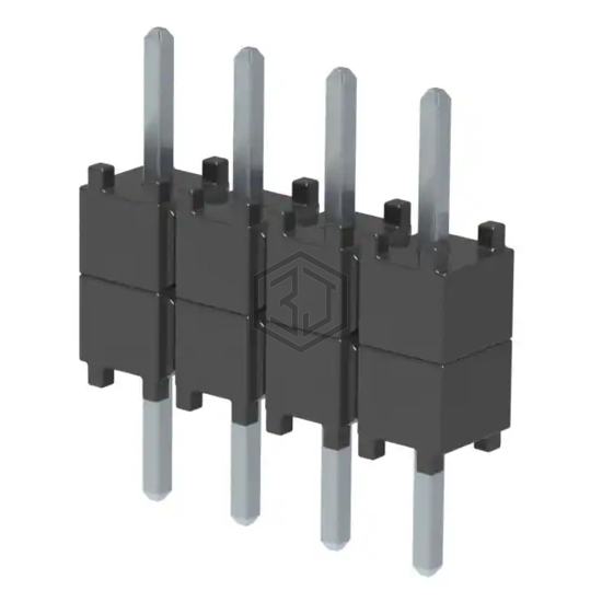 DW-04-07-T-S-200 - Samtec Inc. - Rectangular Connectors - Board Spacers, Stackers (Board to Board)