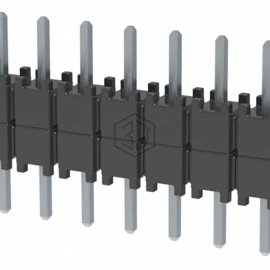 DW-17-07-T-S-200 - Samtec Inc. - Rectangular Connectors - Board Spacers, Stackers (Board to Board)