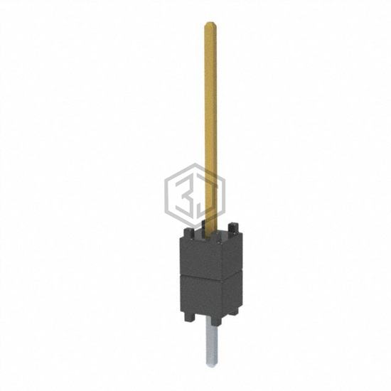 DW-01-09-L-S-200 - Samtec Inc. - Rectangular Connectors - Board Spacers, Stackers (Board to Board)