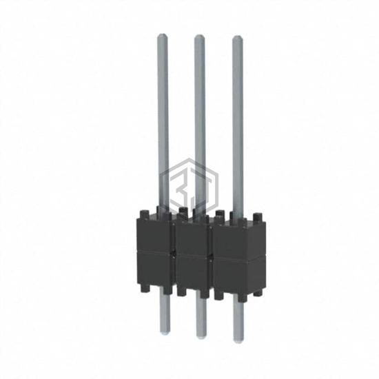DW-03-09-T-S-200 - Samtec Inc. - Rectangular Connectors - Board Spacers, Stackers (Board to Board)