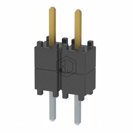 DW-02-07-L-S-200 - Samtec Inc. - Rectangular Connectors - Board Spacers, Stackers (Board to Board)