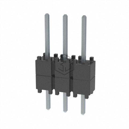 DW-03-08-T-S-200 - Samtec Inc. - Rectangular Connectors - Board Spacers, Stackers (Board to Board)