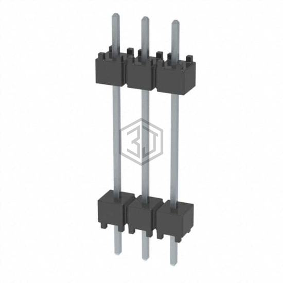DW-03-10-T-S-600 - Samtec Inc. - Rectangular Connectors - Board Spacers, Stackers (Board to Board)