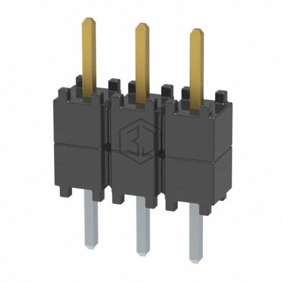 DW-03-07-L-S-200 - Samtec Inc. - Rectangular Connectors - Board Spacers, Stackers (Board to Board)