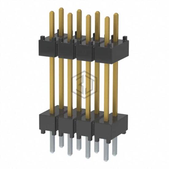 DW-04-10-L-D-500 - Samtec Inc. - Rectangular Connectors - Board Spacers, Stackers (Board to Board)