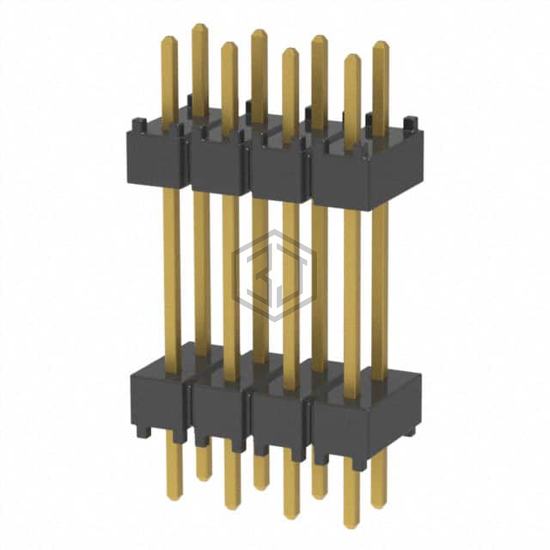 DW-04-10-G-D-500 - Samtec Inc. - Rectangular Connectors - Board Spacers, Stackers (Board to Board)