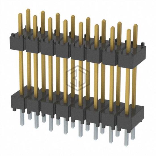 DW-08-10-F-D-500 - Samtec Inc. - Rectangular Connectors - Board Spacers, Stackers (Board to Board)