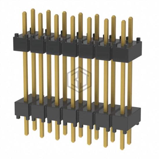 DW-07-10-G-D-500 - Samtec Inc. - Rectangular Connectors - Board Spacers, Stackers (Board to Board)