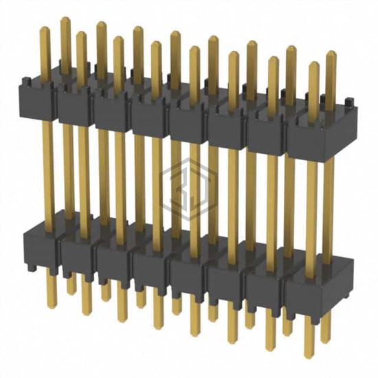 DW-08-10-G-D-500 - Samtec Inc. - Rectangular Connectors - Board Spacers, Stackers (Board to Board)