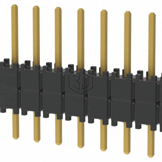 DW-49-08-G-S-200 - Samtec Inc. - Rectangular Connectors - Board Spacers, Stackers (Board to Board)