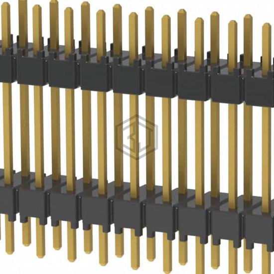 DW-13-10-G-D-500 - Samtec Inc. - Rectangular Connectors - Board Spacers, Stackers (Board to Board)