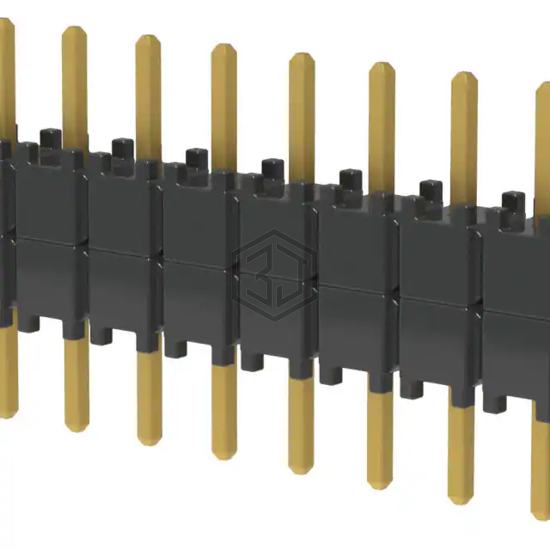DW-13-07-G-S-200 - Samtec Inc. - Rectangular Connectors - Board Spacers, Stackers (Board to Board)