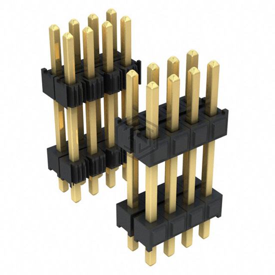 DW-16-12-G-D-665 - Samtec Inc. - Rectangular Connectors - Board Spacers, Stackers (Board to Board)