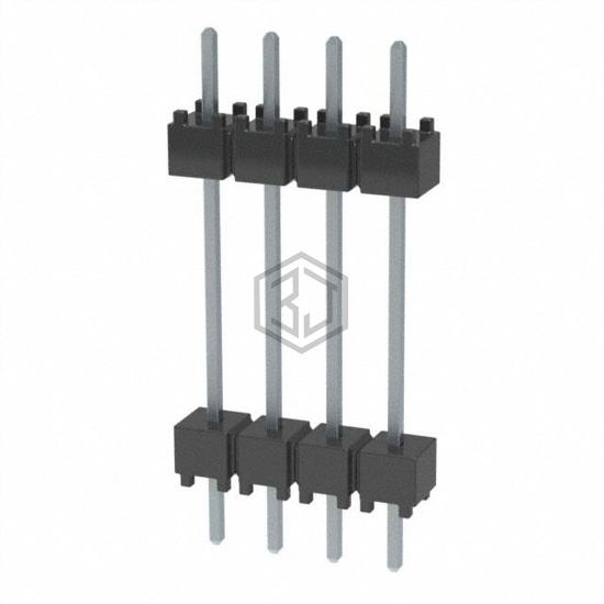 DW-04-10-T-S-600 - Samtec Inc. - Rectangular Connectors - Board Spacers, Stackers (Board to Board)