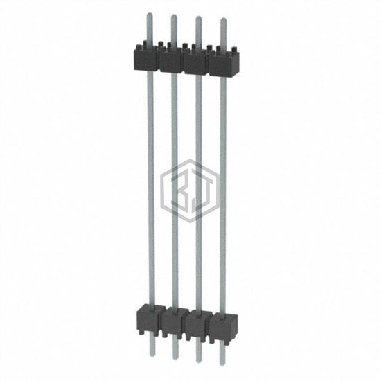 DW-04-14-T-S-1200 - Samtec Inc. - Rectangular Connectors - Board Spacers, Stackers (Board to Board)