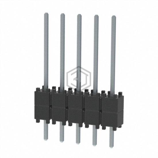 DW-05-09-T-S-200 - Samtec Inc. - Rectangular Connectors - Board Spacers, Stackers (Board to Board)