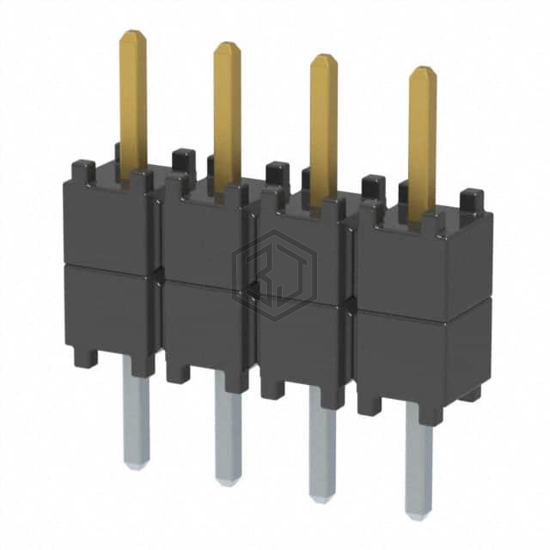 DW-04-07-L-S-200 - Samtec Inc. - Rectangular Connectors - Board Spacers, Stackers (Board to Board)