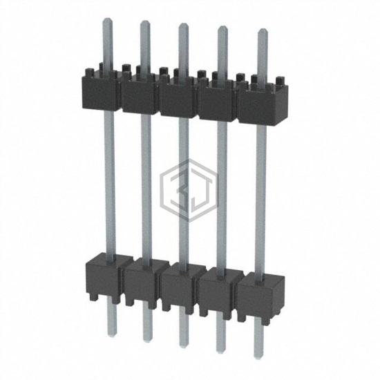 DW-05-10-T-S-600 - Samtec Inc. - Rectangular Connectors - Board Spacers, Stackers (Board to Board)