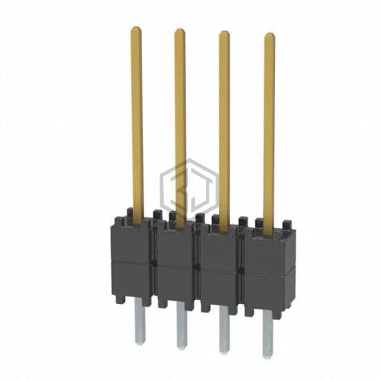 DW-04-09-L-S-200 - Samtec Inc. - Rectangular Connectors - Board Spacers, Stackers (Board to Board)