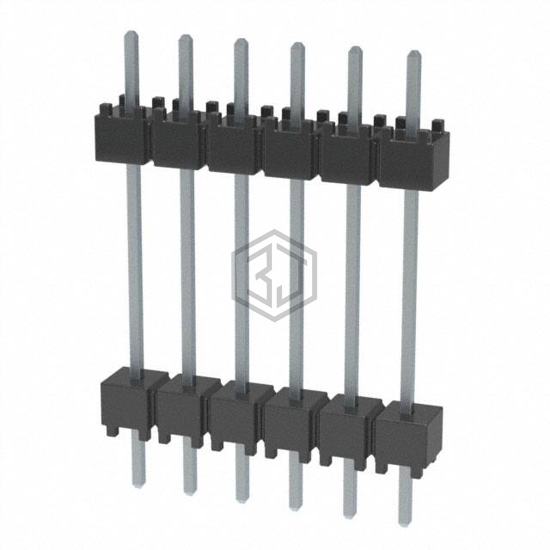 DW-06-10-T-S-600 - Samtec Inc. - Rectangular Connectors - Board Spacers, Stackers (Board to Board)
