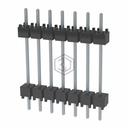 DW-07-10-T-S-600 - Samtec Inc. - Rectangular Connectors - Board Spacers, Stackers (Board to Board)