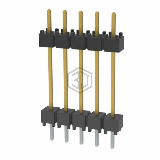 DW-05-10-L-S-600 - Samtec Inc. - Rectangular Connectors - Board Spacers, Stackers (Board to Board)