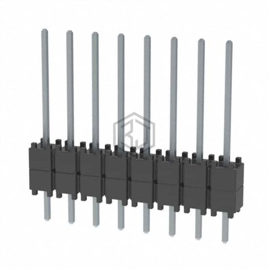 DW-08-09-T-S-200 - Samtec Inc. - Rectangular Connectors - Board Spacers, Stackers (Board to Board)