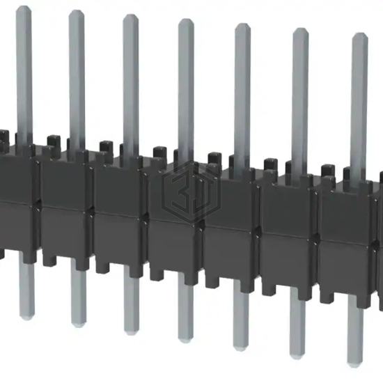 DW-48-08-T-S-200 - Samtec Inc. - Rectangular Connectors - Board Spacers, Stackers (Board to Board)